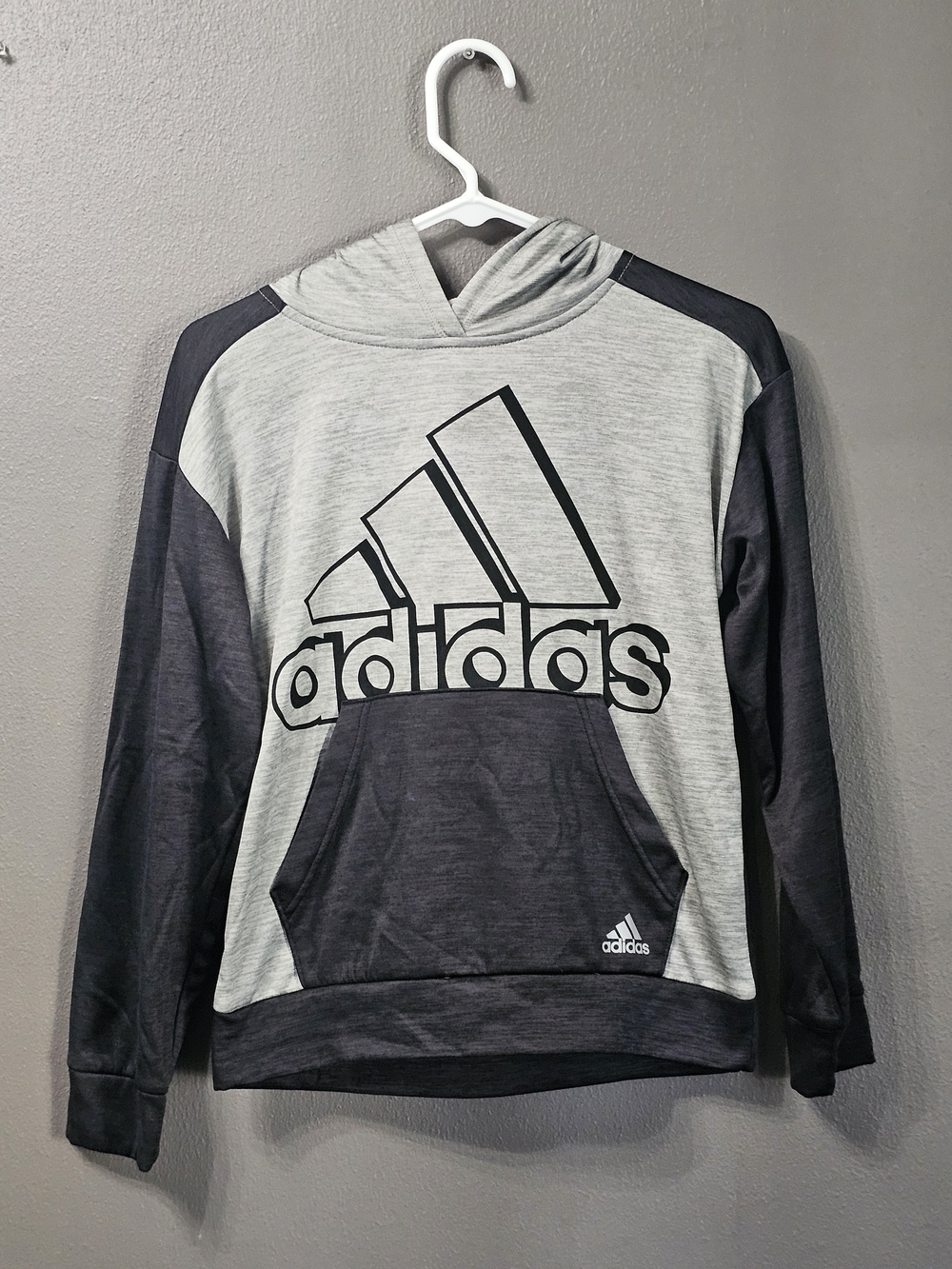 adidas Two-Tone Light Gray and Charcoal Hoodie